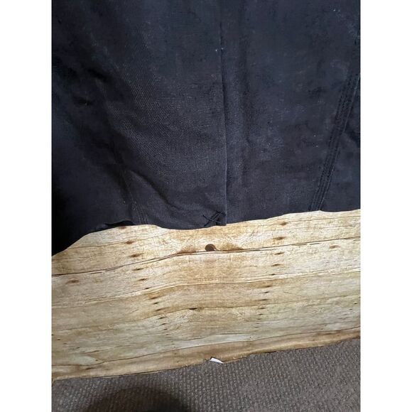 TALBOTS SIZE 12P BLACK IRISH LINEN CAREER WEDDING CASUAL CLASSIC SHEATH DRESS - Picture 3 of 7